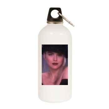 Sharon Stone White Water Bottle With Carabiner