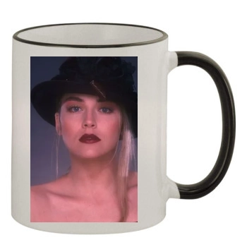 Sharon Stone 11oz Colored Rim & Handle Mug