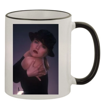 Sharon Stone 11oz Colored Rim & Handle Mug