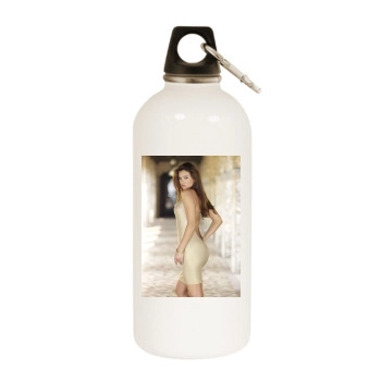 Alina Vacariu White Water Bottle With Carabiner