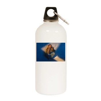 Sharon Stone White Water Bottle With Carabiner