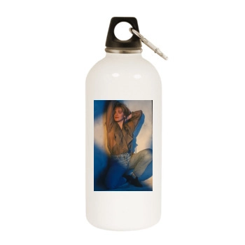 Sharon Stone White Water Bottle With Carabiner