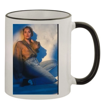 Sharon Stone 11oz Colored Rim & Handle Mug