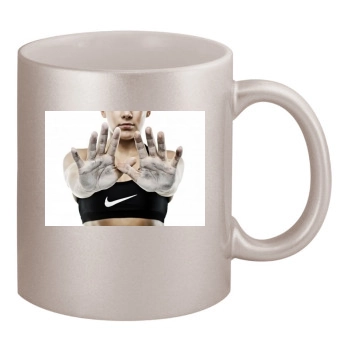 Shawn Johnson 11oz Metallic Silver Mug