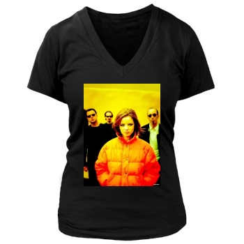 Shirley Manson Women's Deep V-Neck TShirt