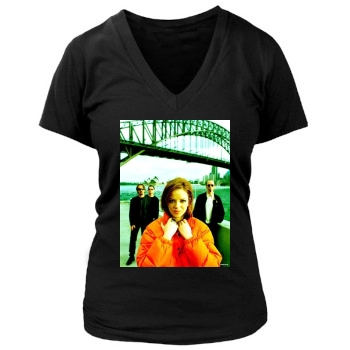 Shirley Manson Women's Deep V-Neck TShirt