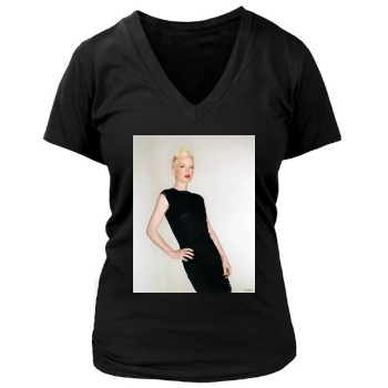 Shirley Manson Women's Deep V-Neck TShirt