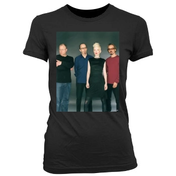 Shirley Manson Women's Junior Cut Crewneck T-Shirt