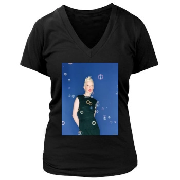 Shirley Manson Women's Deep V-Neck TShirt