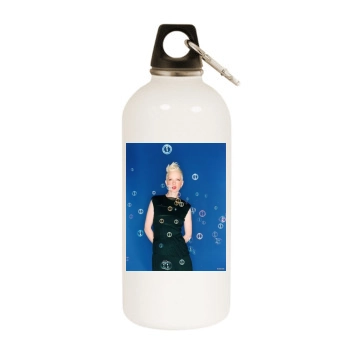 Shirley Manson White Water Bottle With Carabiner