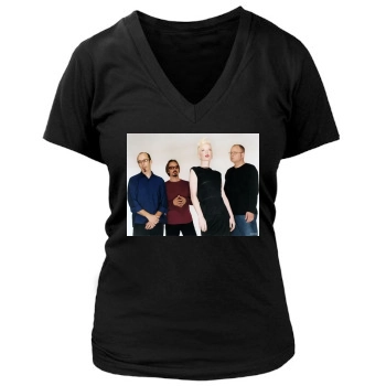 Shirley Manson Women's Deep V-Neck TShirt