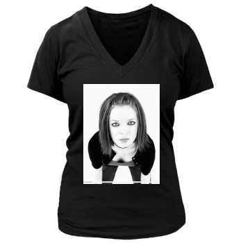 Shirley Manson Women's Deep V-Neck TShirt