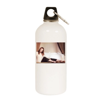 Shirley Manson White Water Bottle With Carabiner