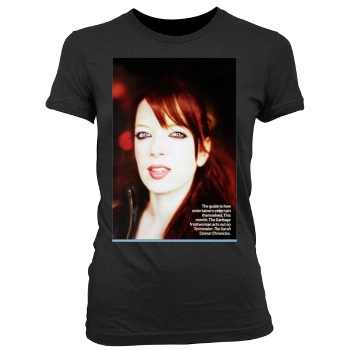 Shirley Manson Women's Junior Cut Crewneck T-Shirt