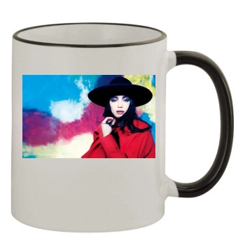 Shu Qi 11oz Colored Rim & Handle Mug