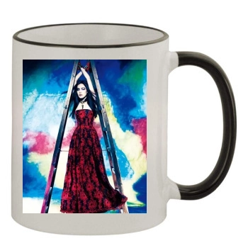 Shu Qi 11oz Colored Rim & Handle Mug