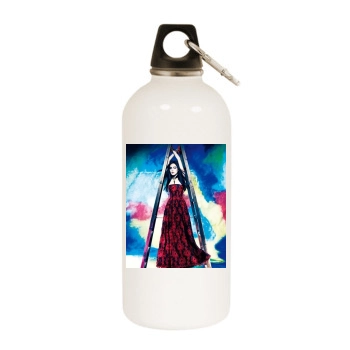 Shu Qi White Water Bottle With Carabiner