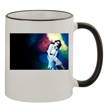 Shu Qi 11oz Colored Rim & Handle Mug