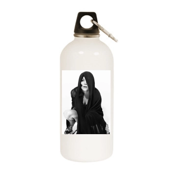 Sienna Miller White Water Bottle With Carabiner