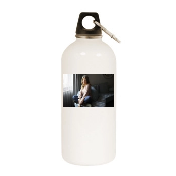 Sienna Miller White Water Bottle With Carabiner