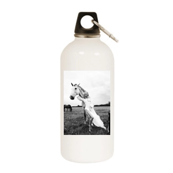 Sienna Miller White Water Bottle With Carabiner