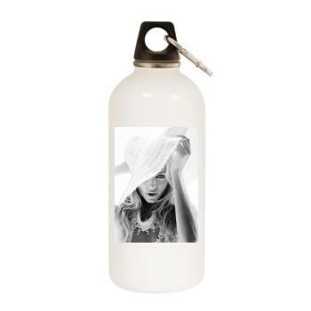 Sienna Miller White Water Bottle With Carabiner