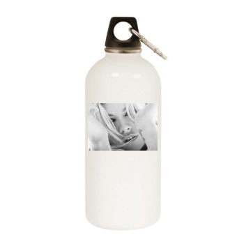 Sienna Miller White Water Bottle With Carabiner