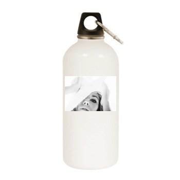 Sienna Miller White Water Bottle With Carabiner