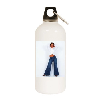 Alizee White Water Bottle With Carabiner