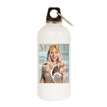 Sienna Miller White Water Bottle With Carabiner