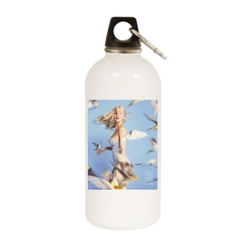 Sienna Miller White Water Bottle With Carabiner