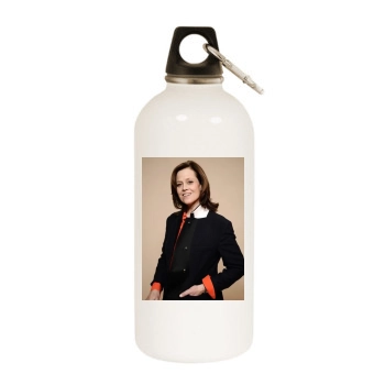 Sigourney Weaver White Water Bottle With Carabiner