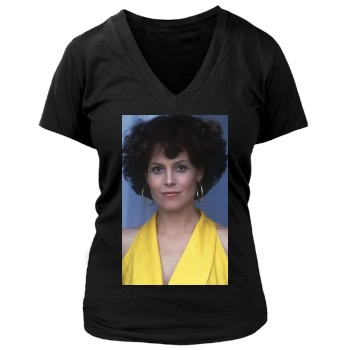 Sigourney Weaver Women's Deep V-Neck TShirt