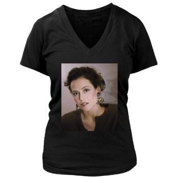 Sigourney Weaver Women's Deep V-Neck TShirt