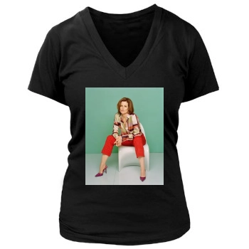 Sigourney Weaver Women's Deep V-Neck TShirt