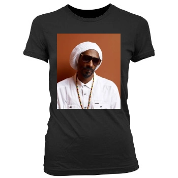 Snoop Dogg Women's Junior Cut Crewneck T-Shirt