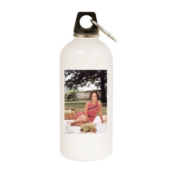 Alizee White Water Bottle With Carabiner