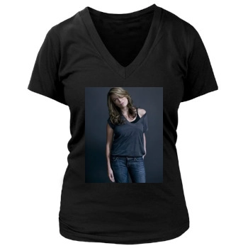 Sonya Walger Women's Deep V-Neck TShirt