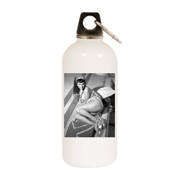 Sophia Loren White Water Bottle With Carabiner