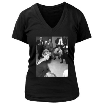 Sophia Loren Women's Deep V-Neck TShirt