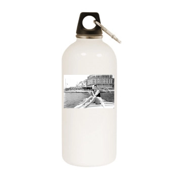 Sophia Loren White Water Bottle With Carabiner