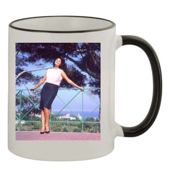 Sophia Loren 11oz Colored Rim & Handle Mug