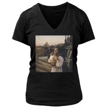 Sophia Loren Women's Deep V-Neck TShirt