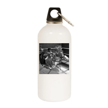 Sophia Loren White Water Bottle With Carabiner