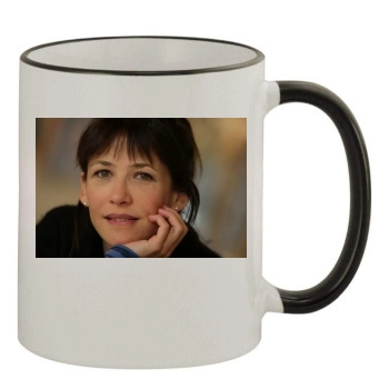 Sophie Marceau 11oz Colored Rim & Handle Mug