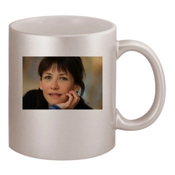 Sophie Marceau 11oz Metallic Silver Mug