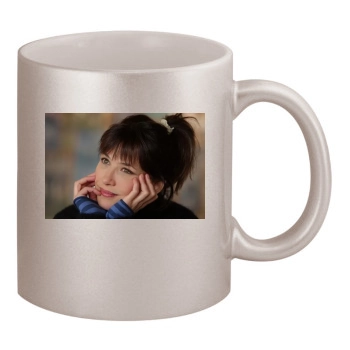 Sophie Marceau 11oz Metallic Silver Mug