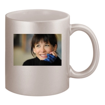 Sophie Marceau 11oz Metallic Silver Mug