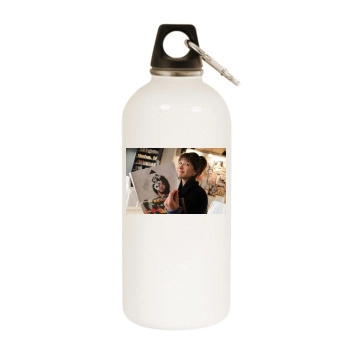 Sophie Marceau White Water Bottle With Carabiner