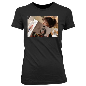 Sophie Marceau Women's Junior Cut Crewneck T-Shirt